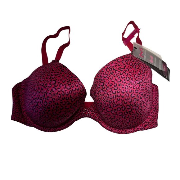 Maidenform Demi Coverage Bra Red-Pink Cheetah Print Style 09729 Women SZ 36B New - Picture 10 of 11